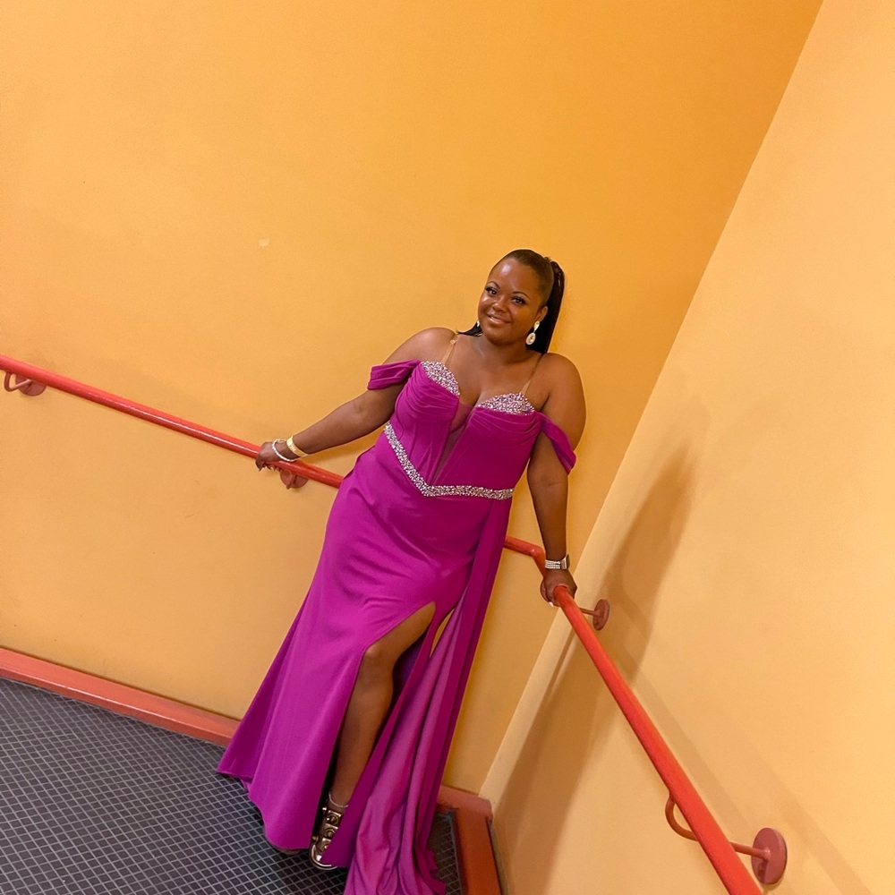 Elegant Purple Evening Gown